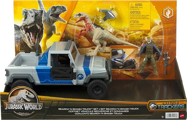 Jurassic World Caminhões Busca E Esmaga Mattel HKY13