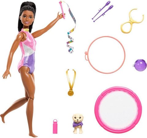 Boneca Barbie Conjunto De Ginastica Mattel HVM10