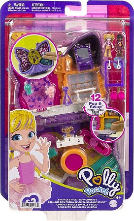 Polly Pocket Playset Compacto Sparkle Stage Bow Mattel HCG17