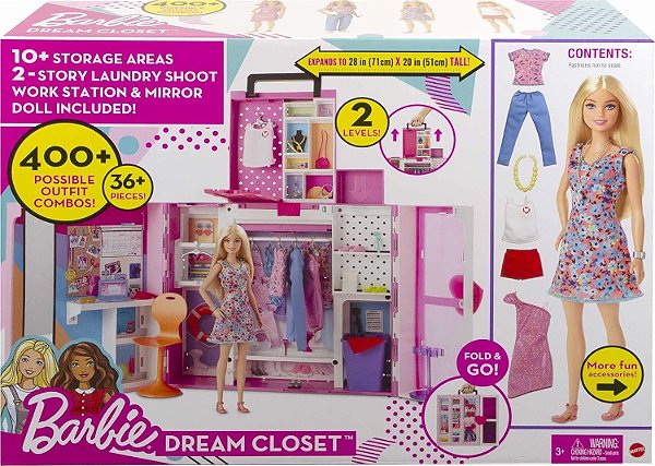 Barbie Fashion & Beauty Novo armário dos sonhos Mattel HCX57