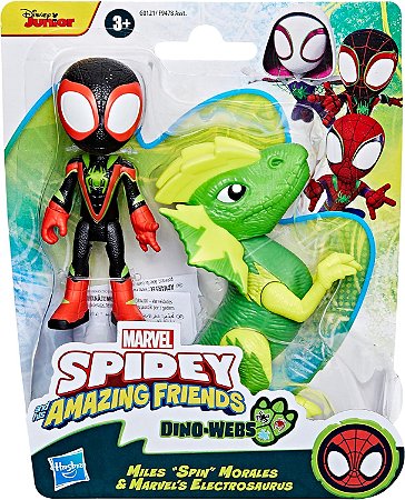 Spidey e Seus Amigos Miles "Spin" Morales e Electrossauro Hasbro G0121