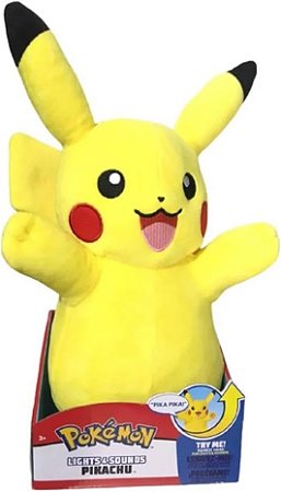 Pokémon Pelúcia Pikachu Com Luz E Som Sunny 2610