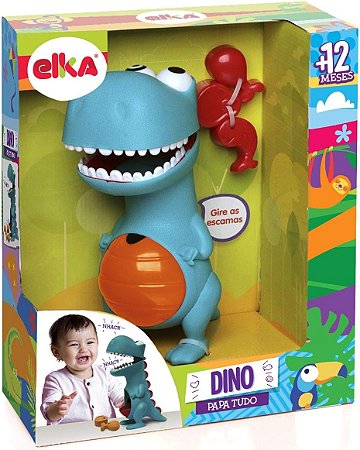 Brinquedo Dino Papa Tudo com Acessórios Elka 972