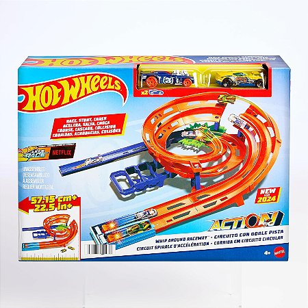 Hot Wheels Pista de Brinquedo Giro Veloz Mattel HTK17