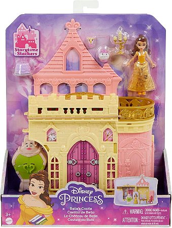 Brinquedo Castelo da Bela Empilhável com Boneca Mattel HLW94