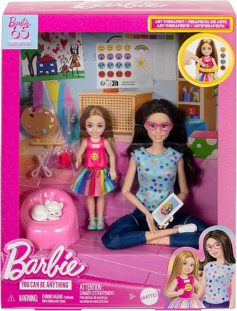 Boneca Barbie Profissões Terapia de Arte Mattel HRG48