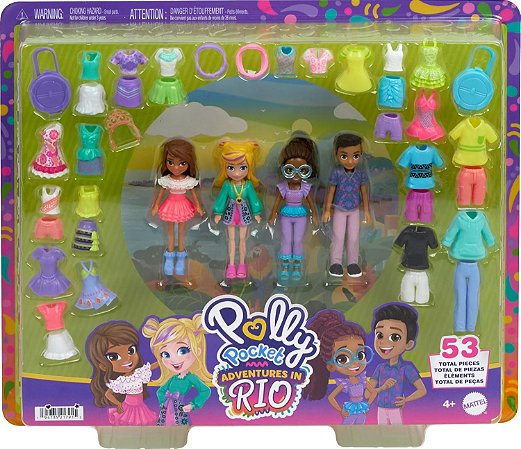 Polly Pocket Conjunto Aventuras no Rio Mattel HWP23