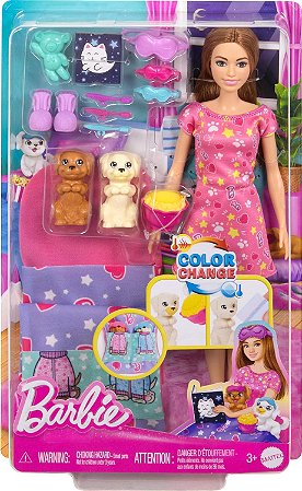 Barbie Festa do Pijama com Cachorrinhos Mattel HXN01