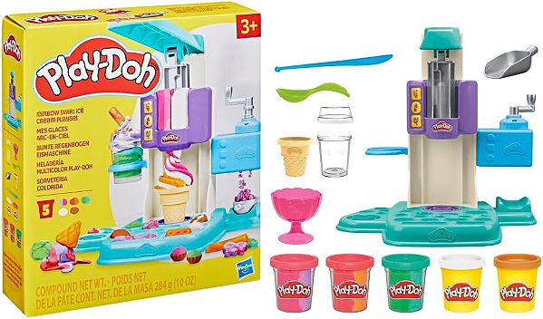 Play-Doh Conj de Massinha Sorveteria Colorida Hasbro G0028