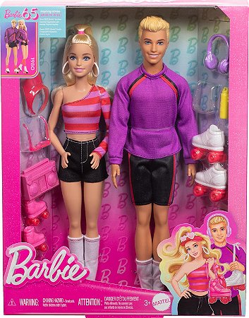 Barbie com Ken conjunto patins Mattel HXK90