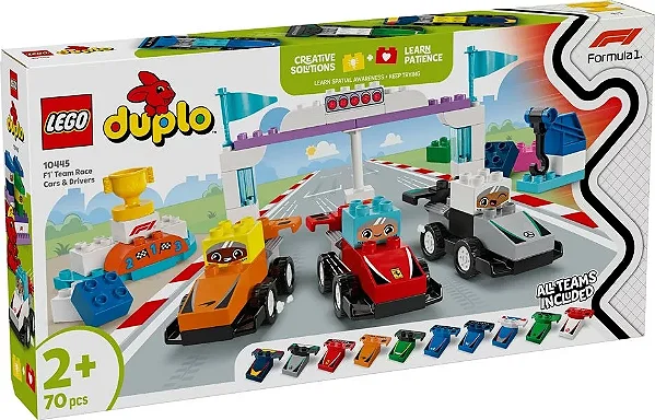 Lego Duplo Carros de Corrida e Pilotos da Equipe 10445