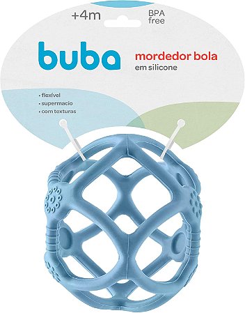 Mordedor Bola Em Silicone Azul Buba 15636