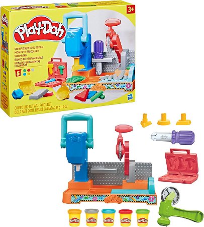Play-Doh Mesa de Ferramentas Coloridas Playset Hasbro F9141