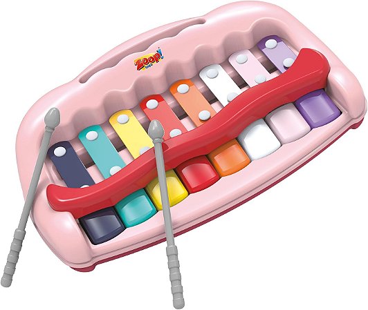 Xilofone e Piano Bandinha Show Rosa Zoop Toys ZP01222