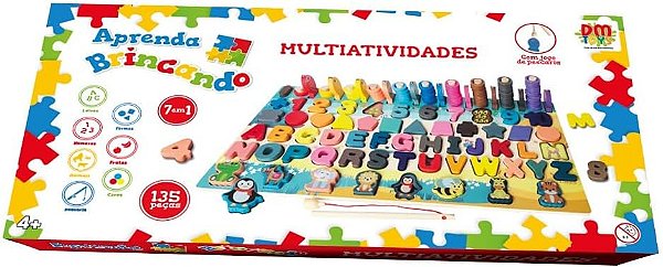 Brinquedo Didático Aprenda Brincando Multiatividades DMT6774