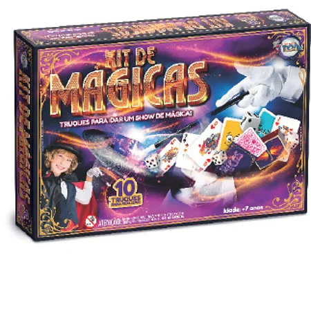 Kit Infantil de Mágica com 10 truques Toia 12188