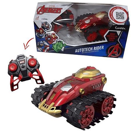 Carrinho De Controle Remoto Autotech Iron Man Candide 9213