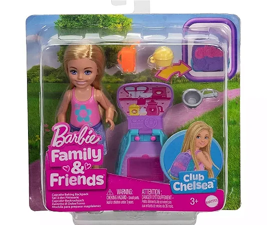 Barbie Boneca Chelsea Mochila de Cupcakes Mattel JBF46