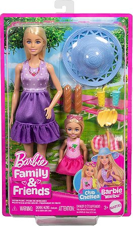 Boneca Barbie Family & Friends Conjunto Piquenique Mattel JBF43
