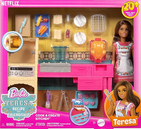 Boneca Barbie Teresa Na Cozinha Mattel JCT06