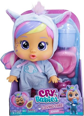 Boneca Cry Babies Loving Jenna com acessórios Multikids BR2396