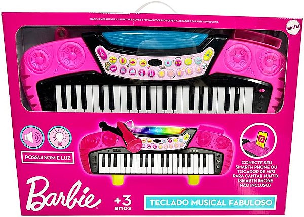Barbie Teclado Musical Fabuloso Infantil Fun F0143-6