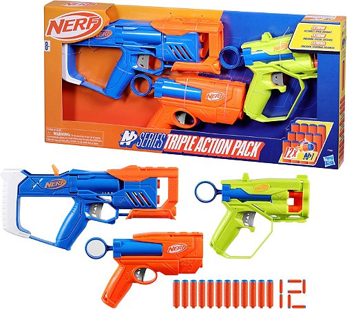 Nerf Lançador de Dardos N Series Triple Action Hasbro F9841