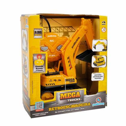 Carrinho Controle Remoto Retroescaveira Polibrinq CAR833