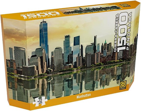 Quebra Cabeça 1500 Peças Panorama Manhattan Grow 4986