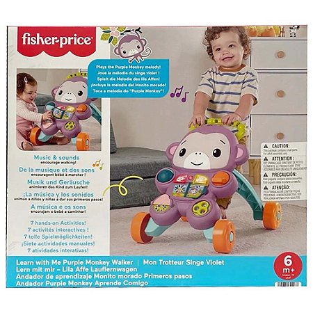 Apoiador Aprenda Comigo Macaco Fisher Price Interativo JGW90