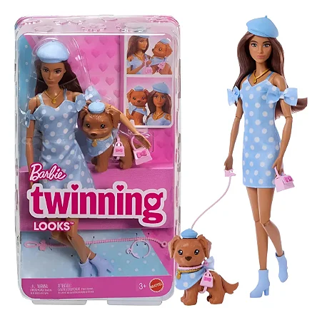 Barbie Twinning Looks Teresa e Cachorrinho Mattel JFP38