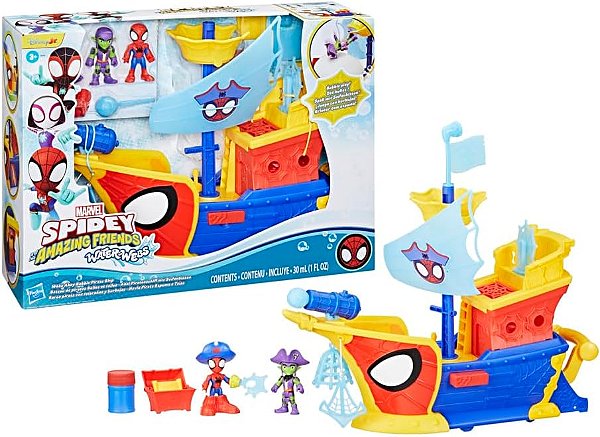 Marvel Spidey e seus Amigos Playset Navio Pirata Hasbro