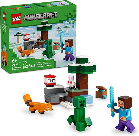 Lego Minecraft Aventura do Steve na Taiga 21583