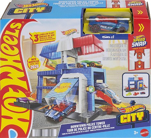 Hot Wheels Pista City Torre de Polícia Mattel JHL74