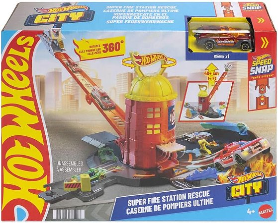 Hot Wheels Pista City Corpo de Bombeiros Mattel JHL95