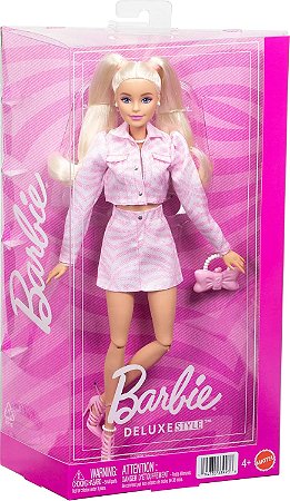 Boneca Barbie Deluxe Style conjunto de cowboy rosa Mattel JJN69