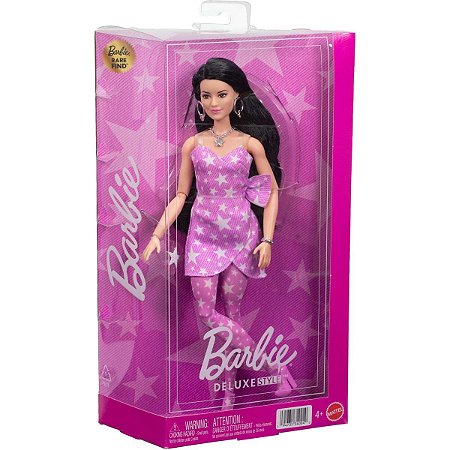 Boneca Barbie Deluxe Style Traje Estrela Rosa Mattel JJN77