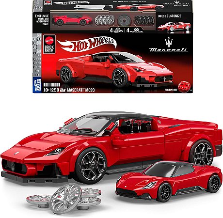 Hot Wheels Brick Shop de Construção Speed Maserati MC20 Mattel JFR90