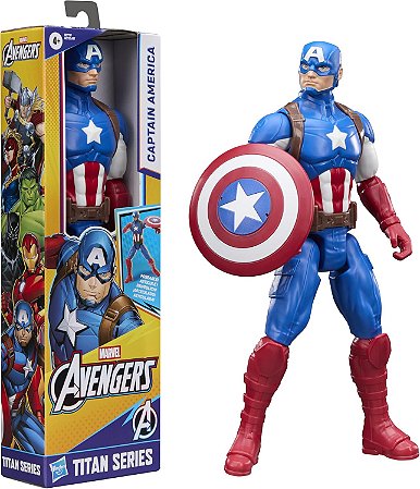 Boneco Marvel Vingadores Titan Series Capitão América Hasbro G2771