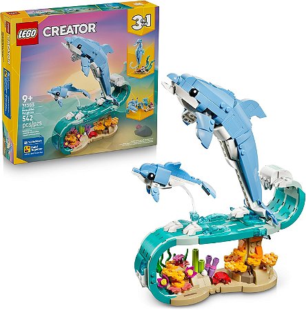 Lego Creator 3em1 Animais Marinhos: Golfinhos Lindos 31385