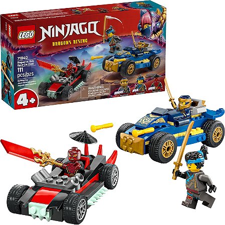 Lego Ninjago Duelo Carros de Corrida de Rogue vs. Drix 71840