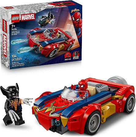 Lego Marvel Carro do Homem-Aranha Vs. Wolverine Venomizado 76336