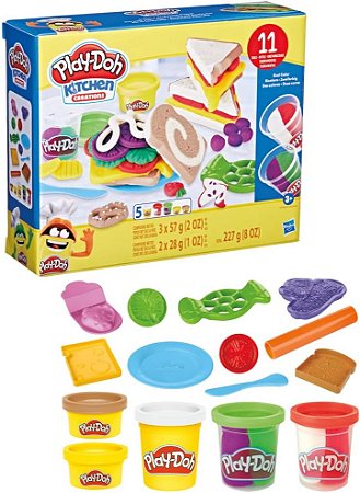 Play-Doh Kitchen Creations Sanduíches Coloridos Hasbro F5746