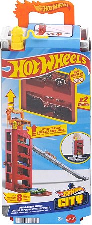 Hot Wheels City, Elevador, Brinquedo com 2 Carrinhos JMJ52