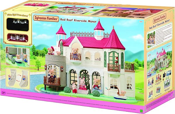 Sylvanian Families Casa de Campo a Beira Rio do Telhado Vermelho 5865