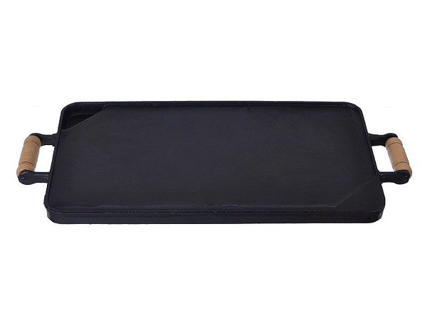 CHAPA DUPLA FACE FERRO P/ Bifes Lanches E Grelhados 45x25cm SCM