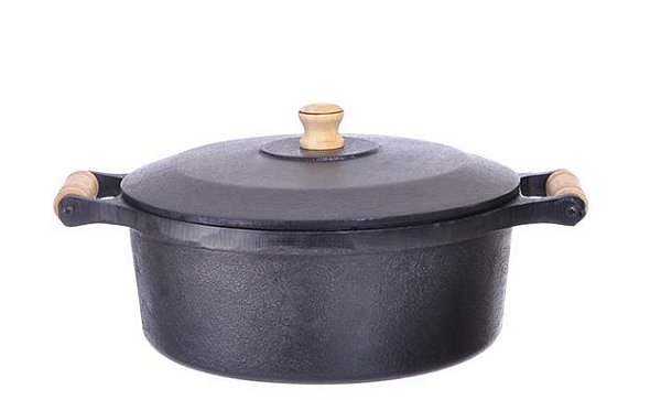 Caçarola Ferro Fundido nº 24 2 alças 3,5 lts Fs 50.6 - Santana cod 0029