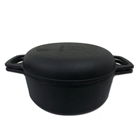 Caçarola de Ferro DUO C/Tampa Frigideira 24 cm Santana cod 6676