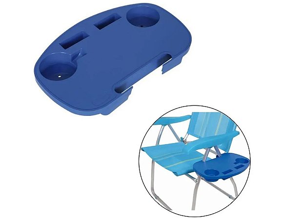 Mesa Portátil P/ Cadeira De Praia Porta Celular Copos Mor