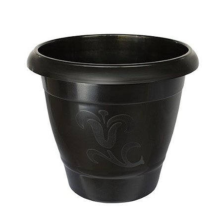 Vaso de Plantas Plástico Redondo Jardineira Decorativa Preto 25289 Arqplast  - Tudofer Distribuidora